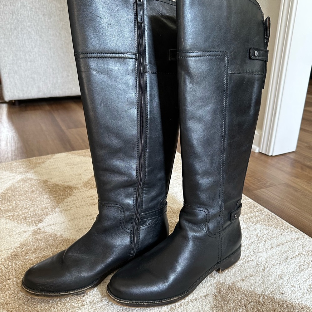 Franco Sarto Black Knee-High Boots